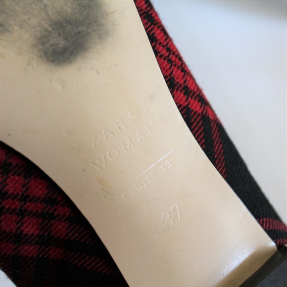 Zara Woman | Flats Tartan Spikes - Picture 8 of 8